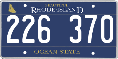RI license plate 226370