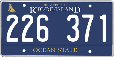 RI license plate 226371