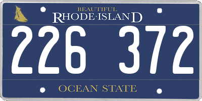 RI license plate 226372
