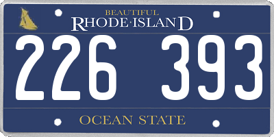 RI license plate 226393