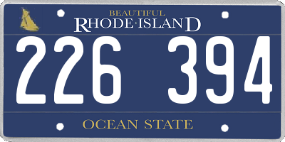 RI license plate 226394