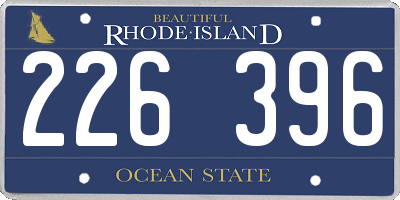 RI license plate 226396
