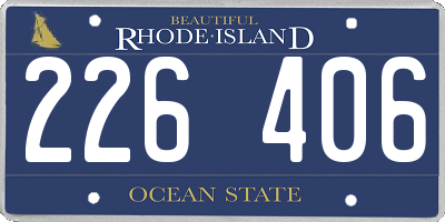 RI license plate 226406