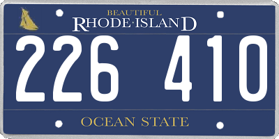 RI license plate 226410
