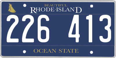RI license plate 226413