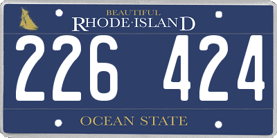 RI license plate 226424