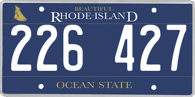 RI license plate 226427