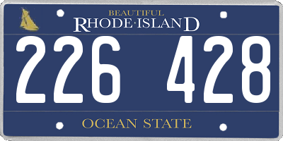 RI license plate 226428