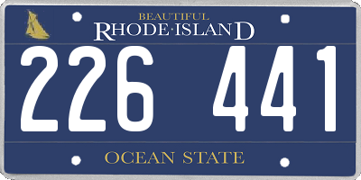 RI license plate 226441
