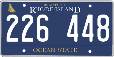RI license plate 226448
