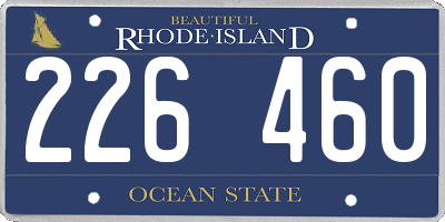 RI license plate 226460