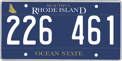RI license plate 226461
