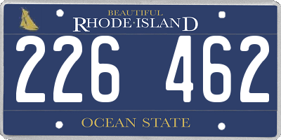 RI license plate 226462