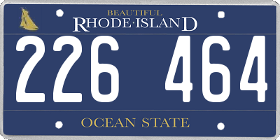 RI license plate 226464