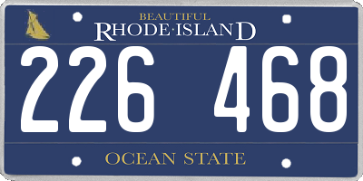 RI license plate 226468