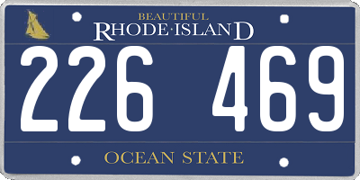 RI license plate 226469