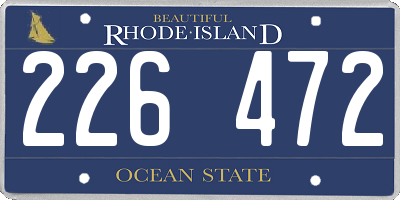 RI license plate 226472
