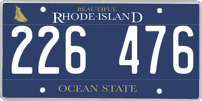 RI license plate 226476