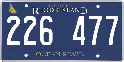 RI license plate 226477