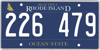 RI license plate 226479