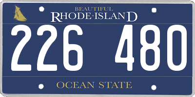 RI license plate 226480