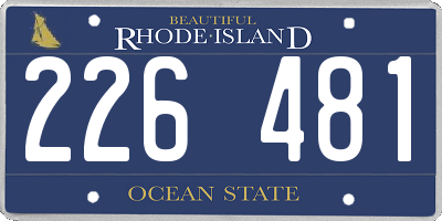 RI license plate 226481