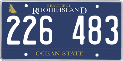 RI license plate 226483