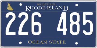 RI license plate 226485