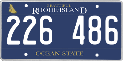 RI license plate 226486