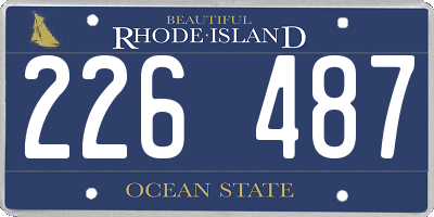 RI license plate 226487