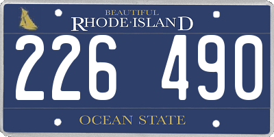 RI license plate 226490