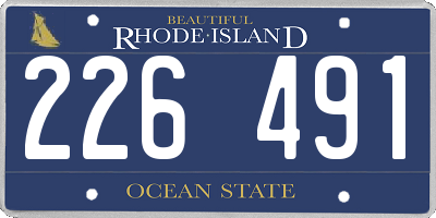 RI license plate 226491