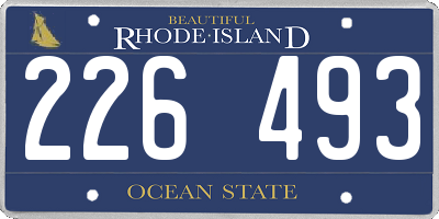 RI license plate 226493