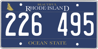 RI license plate 226495