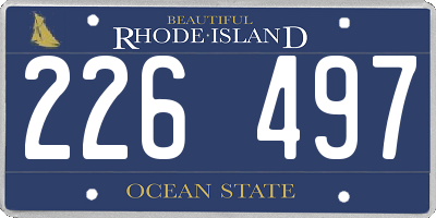 RI license plate 226497