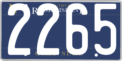 RI license plate 2265