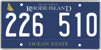RI license plate 226510