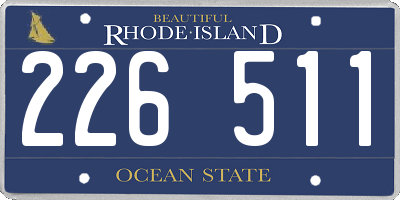RI license plate 226511