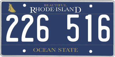 RI license plate 226516