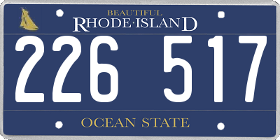 RI license plate 226517