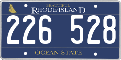 RI license plate 226528