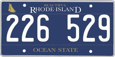 RI license plate 226529