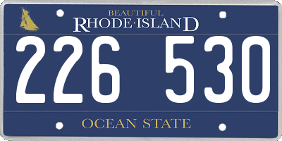 RI license plate 226530