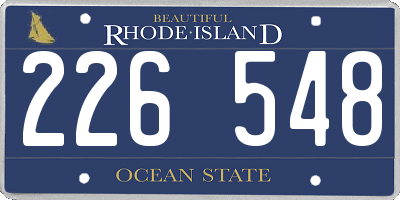 RI license plate 226548
