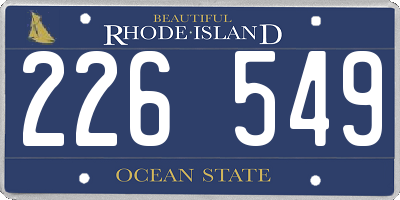 RI license plate 226549