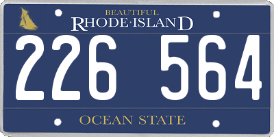 RI license plate 226564