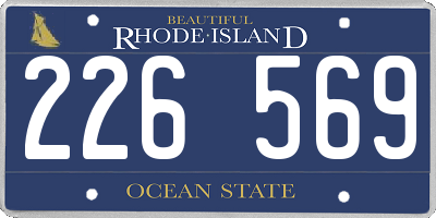 RI license plate 226569