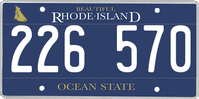 RI license plate 226570