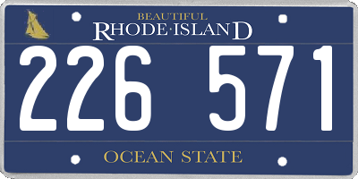 RI license plate 226571