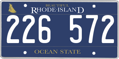 RI license plate 226572